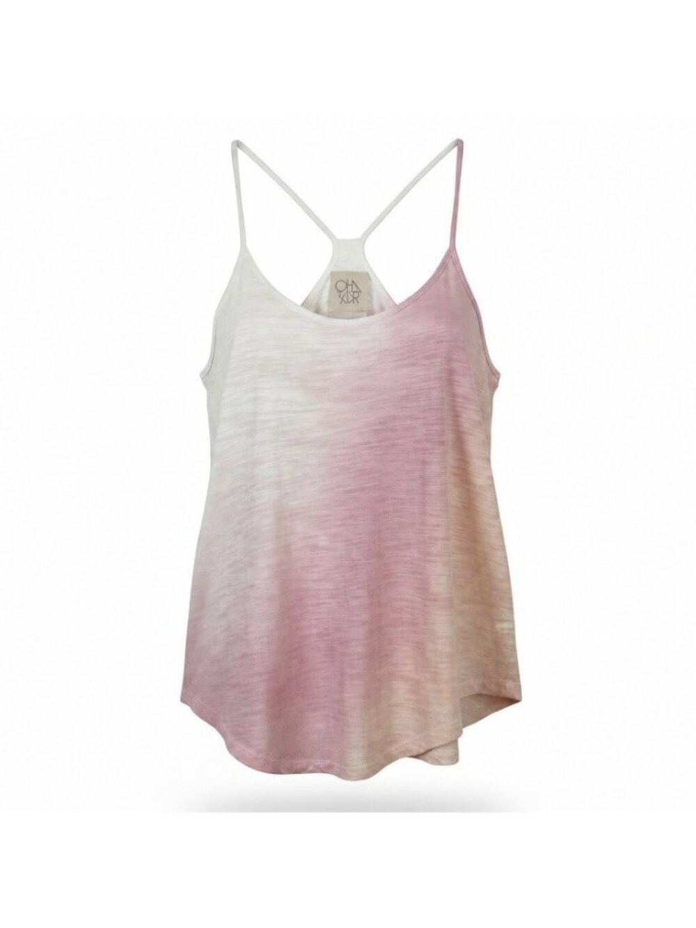 CHASER Swing Camisole Tank Top Size Small Ombre Cotton Slub Tie Dye Semi Sheer